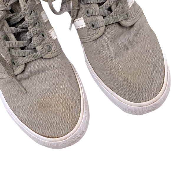 Adidas Originals Campus Canvas Gray Sneakers - Picture 3 of 8